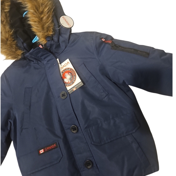 NEW! CANADA WEATHERGEAR Navy Insulated Winter Coat Unisex Youth Small 7-16. - Picture 6 of 9